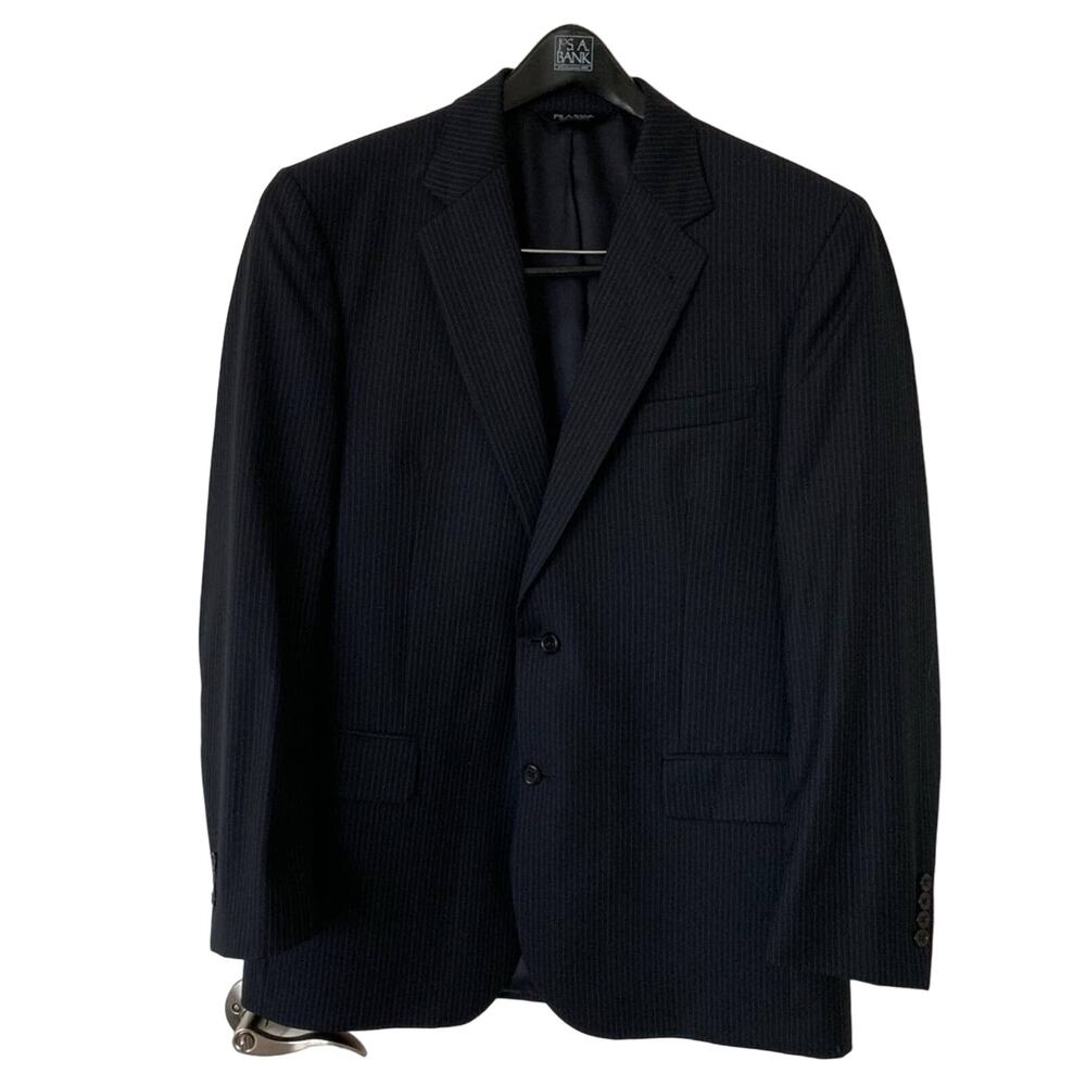 Jos. A. Bank Men’s navy blue pinstripe suit jacket, size 42R